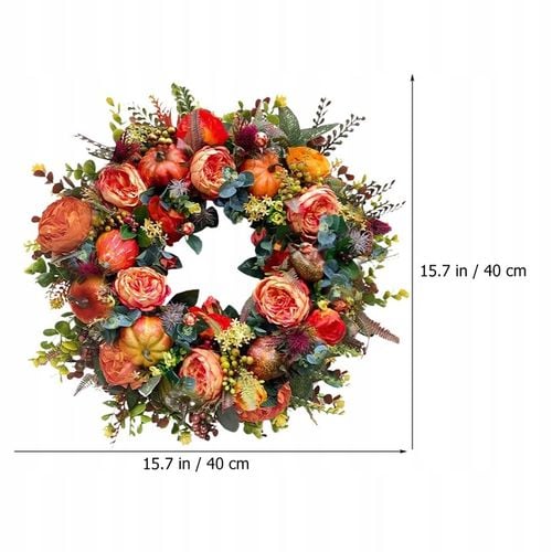 Wieniec na Święto Dziękczynienia Jesienny wieniec na drzwi Trwały na Arena.pl