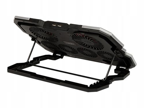 PODSTAWKA PODKŁADKA CHŁODZĄCA POD LAPTOPA REGULOWANA 9-17'' LED RGB 2x USB na Arena.pl
