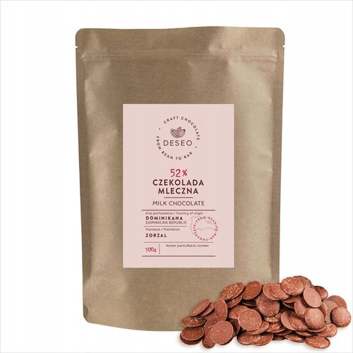 CZEKOLADA MLECZNA 52% 500G DESEO DROPSY CZEKOLADOWE fondue fontanny na Arena.pl