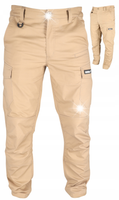 DEDRA SPODNIE BOJÓWKI RIPSTOP SPANDEX L/52, 220G/M2 BEŻOWE BH32SP-L
