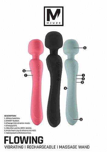 flowing - vibrating massage wand - pink na Arena.pl