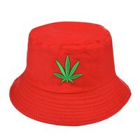 Czerwony Kapelusz Dwustronny Bucket Hat Wędkarski Modny Kap-M1