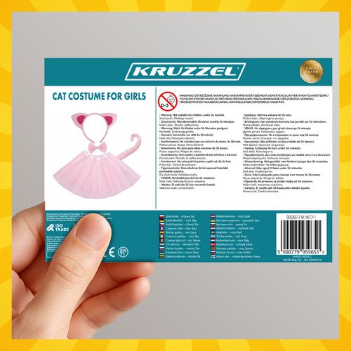 Strój Kotka - Różowy 4El. Kruzzel 26517 zdjęcie 4