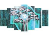 80CM 140CM OBRAZ 7 ELEM DRZEWO O PÓŁNOCY ŚCIENNY