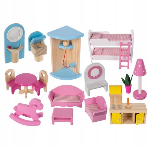 Domek dla Lalek Duży XXL Drewniany Mebelki Oświetlenie LED Akcesoria Meble na Arena.pl