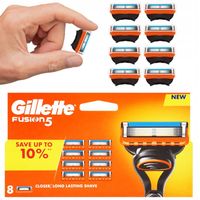 ORYGINALNE WKŁADY NOŻYKI OSTRZA WYMIENNE DO MASZYNKI GILLETTE FUSION 5 x8