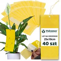 40x Lepy Żółte Do Doniczek Pułapki Do Szklarni Tablice Lepowe Na Ziemiórki