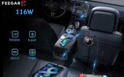 ROZDZIELACZ GNIAZDA ZAPALNICZKI FEEGAR 12-24V 5USB na Arena.pl