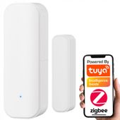 Czujnik Magnetyczny Otwarcia Drzwi Okna Kontaktron Biały ZigBee TUYA Smart