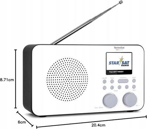 Radio sieciowo-bateryjne DAB+, FM, internetowe TechniSat Viola 2 C IR Biały na Arena.pl