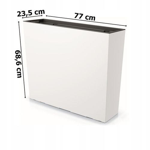 Doniczka wysoka Urbi Case T DUC800T z wkładem | Biały na Arena.pl