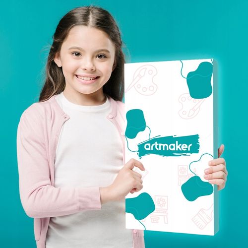 DUŻY ZESTAW Malarski sztaluga farby płótna prezent na Arena.pl