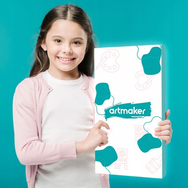 DUŻY ZESTAW Malarski sztaluga farby płótna prezent zdjęcie 3