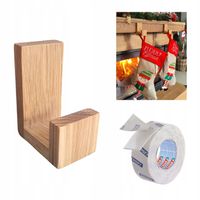 Drewniany Wieszak Samoprzylepny na Skarpety Prezenty Kominek Dębowy Haczyk