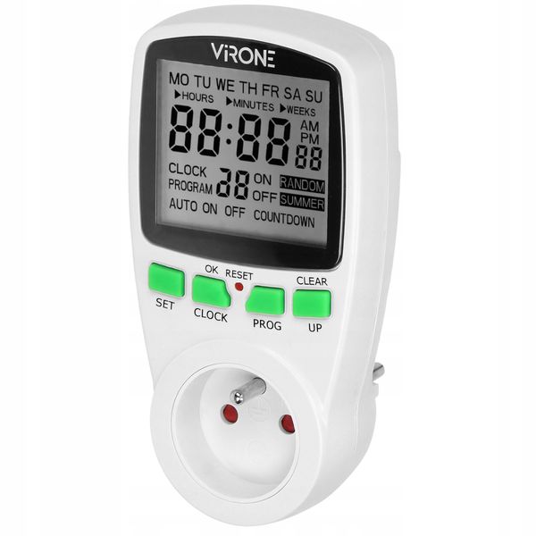 PROGRAMATOR CZASOWY WŁĄCZNIK WYŁĄCZNIK CYFROWY TIMER LCD HARMONOGRAM 7 DNI zdjęcie 12