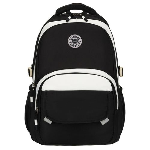 młodzieżowy plecak szkolny z poliestru w czarnym kolorze z przegrodą na Arena.pl