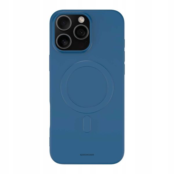 Spacecase Silicone Magnetic Case Iphone 16 Pro Blue zdjęcie 3