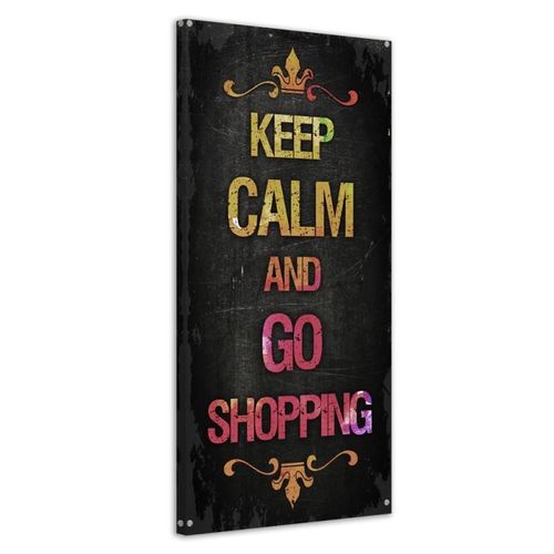 Obraz na płótnie - Canvas, Keep calm and go shopping 40x100 na Arena.pl