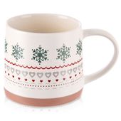 Kubek Porcelanowy do Kawy Herbaty Ziół Napojów Zimowy Świąteczny 380 ml