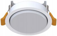 Lampa podtynkowa sufitowa, biała wpust oczko do salonu, biura, kuchni UNO S