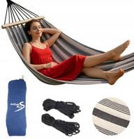 DUŻY HAMAK DWUOSOBOWY OGRODOWY MOCNY + ETUI