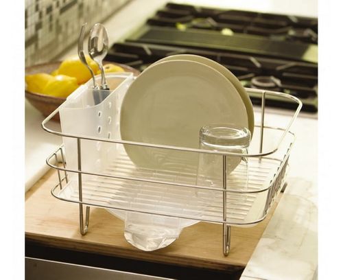 Ociekacz do naczyń WIRE FRAME COMPACT Simplehuman biały na Arena.pl