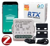 RTX Moduł STEROWNIK BRAMY GARAŻOWEJ ZIGBEE TUYA SMART + CZUJNIK KONTAKTRON