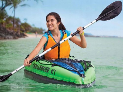 WIOSŁO ALUMINIOWE SKŁADANE KAJAKOWE PODWÓJNE DO KAJAKU INTEX 218CM na Arena.pl