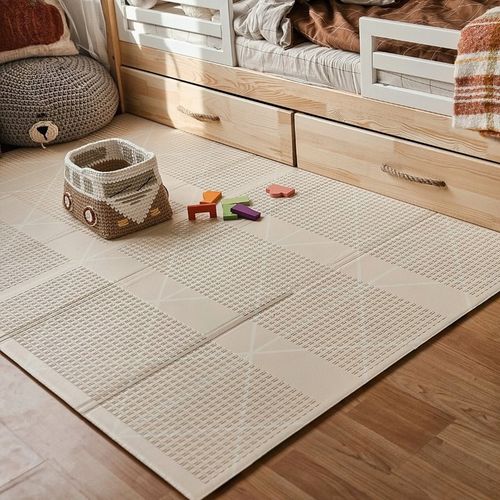 Dwustronna Mata Piankowa Składana 180x120 Urocze Miasteczko/Piaskowy Beż na Arena.pl