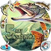 OPŁATEK NA TORT 20CM - RYBY HOBBY WĘDKARZ + IMIĘ + ! 15CM 18CM