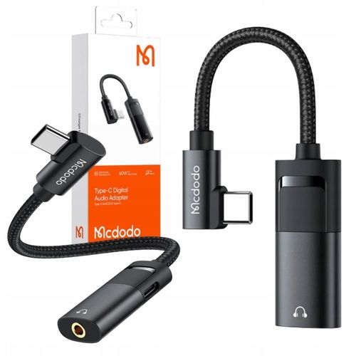 MCDODO PRZEJŚCIÓWKA ADAPTER USB TYP C DO AUX + USB-C DO SŁUCHAWEK ŁADOWANIA na Arena.pl