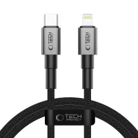 Kabel Tech-Protect UltraBoost DNA USB-C / Lightning PD27W/3A 100 cm - szary