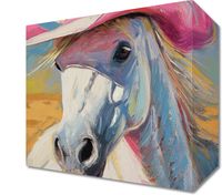 Obraz 20x20cm Różowy Kapelusz