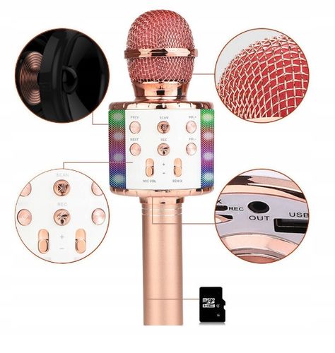 MIKROFON BEZPRZEWODOWY KARAOKE BLUETOOTH KOLORY na Arena.pl