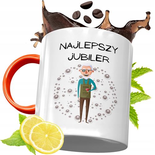 Kubek Pomarańczowy Dla Jubilera Prezent Z Nadrukiem Ze Zdjęciem na Arena.pl