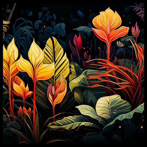 Plakat 70x70cm Tropikalna Symfonia zdjęcie 2
