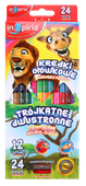 kredki 12szt TRÓJKĄTNE DWUSTRONNE INSPIRIA 3236