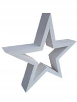 GWIAZDA drewniana kolor biały baza stelaż dekoracja Boże Narodzenie