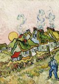 Plakat 50x70cm Houses and Figure, Van Gogh Vintage do Salonu