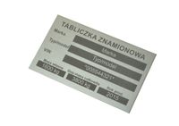 Tabliczka znamionowa szczotkowane alu. na podstawie gotowego projektu