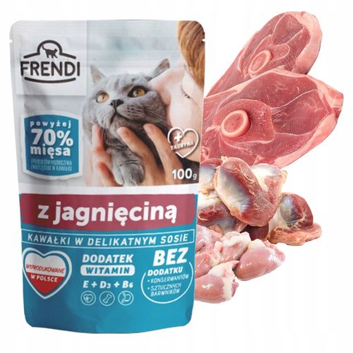 MOKRA KARMA DLA KOTA SASZETKA FRENDI MIX SMAKÓW 70% MIĘSA 100G X 20 BEZ RYB na Arena.pl