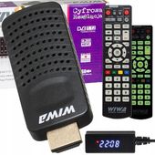 TUNER DEKODER DVB-T2 TV NAZIEMNE H.265 HEVC HD USB HDMI WIWA MINI LED
