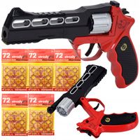 PISTOLET NA SPŁONKĘ KAPISZONY GRATIS 10x72szt METALOWY REWOLWER DLA DZIECI