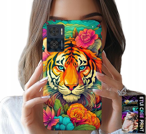 ETUI DO MOTOROLA MOTO E22 / E22I - ZWIERZĘCE WZORY TYGRYS TYGRYSEK CASE na Arena.pl