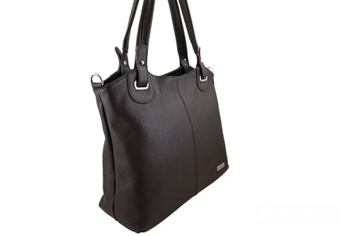 Codzienna duża torebka damska - Brązowa ciemna na Arena.pl