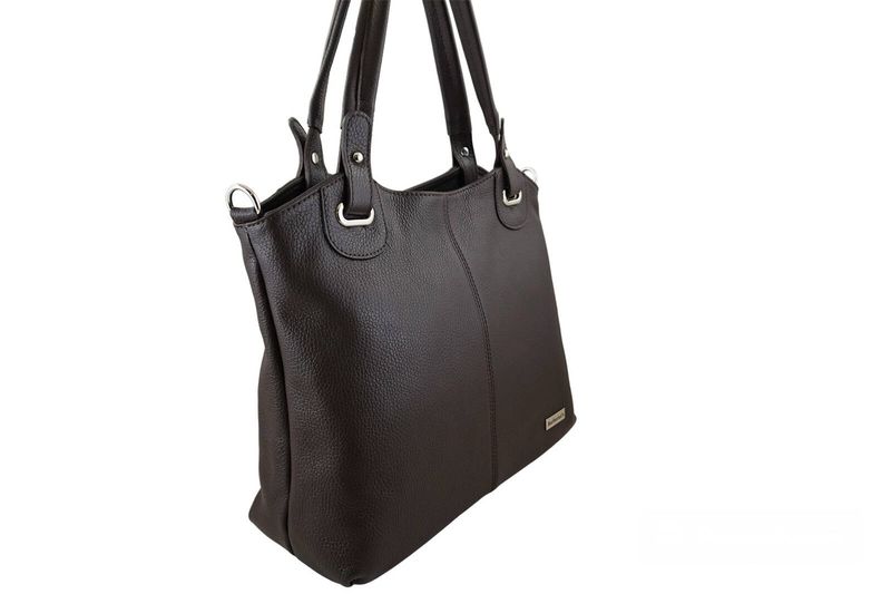 Codzienna duża torebka damska - Brązowa ciemna zdjęcie 3