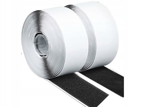 SAMOPRZYLEPNY RZEP TAŚMA ROLKA Z KLEJEM MOCNA szer. 50 mm * 5 METRÓW CZARNY na Arena.pl