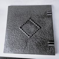 PŁYTA ŻELIWNA / BOK DO KOMINKA W26 370 X 350 MM ŻELIWNY ŻELIWO