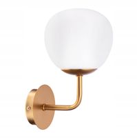 Lampa ścienna kinkiet miedziana dekoracyjna biała kula do salonu Maytoni