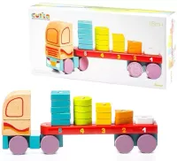 Drewniana ciężarówka sorter z klockami (19 elementów)